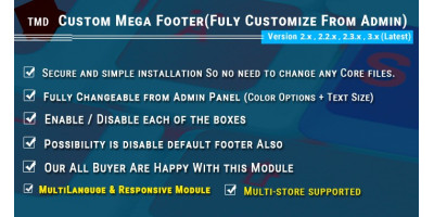 Модуль TMD Mega Footer Опенкарт 3