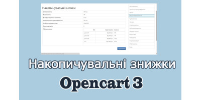 Накопичувальні знижки Opencart3